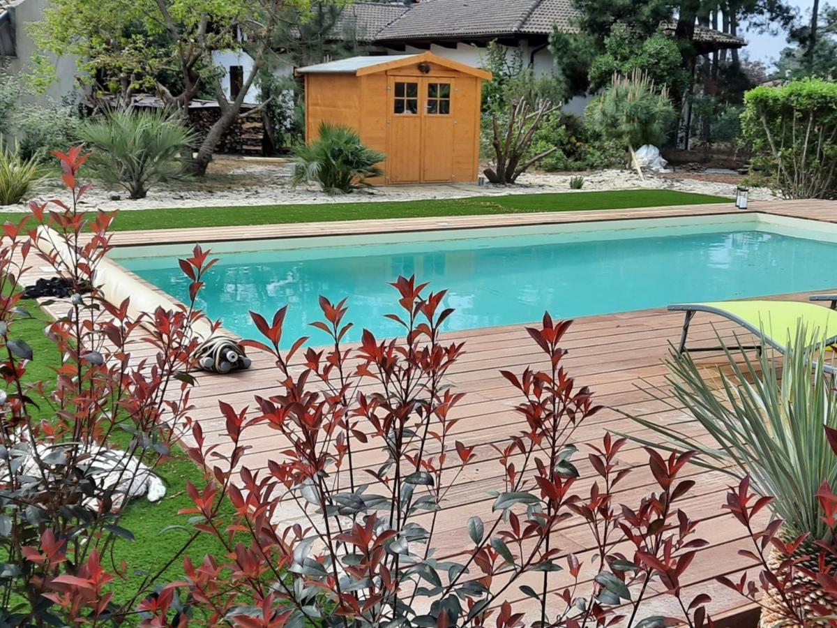 Grande Maison Landaise Avec Piscine Privee, Proche Plage, Pour 8 Personnes A Biscarrosse - Fr-1-319-398 Eksteriør bilde